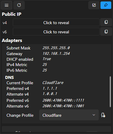 NetIP v0.2.0 - DNS Profile Switcher!